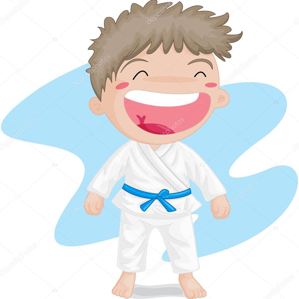 boy playing kung-fu-karate