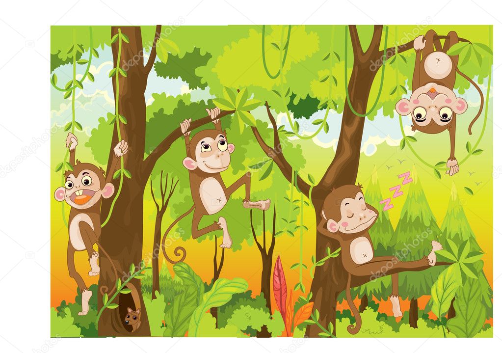 cartoon monkeys