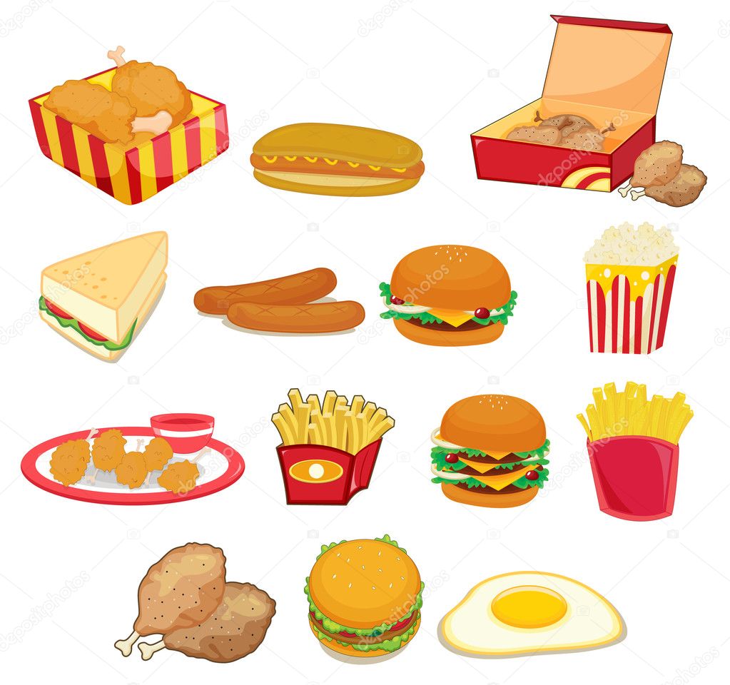 Junkfood Op Wit Stockvector Interactimages 10116181 junkfood-op-wit-stockvector-interactimages-10116181