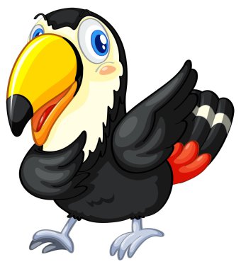 Toucan on white background clipart