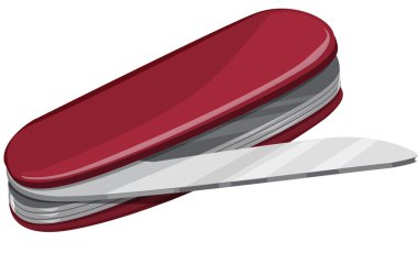 Survival knife on white clipart