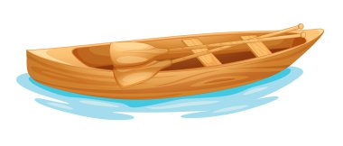 Canoe on water clipart