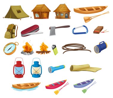 Camping set clipart