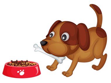 Doggy dinner clipart