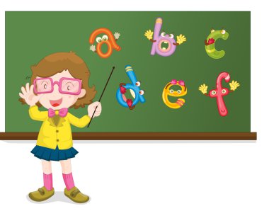 teaching the alphabet clipart