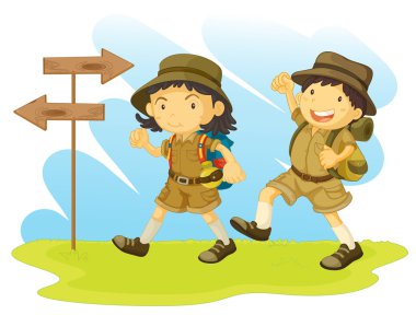 boy and girl scout clipart
