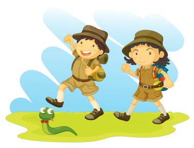boy and girl scout clipart
