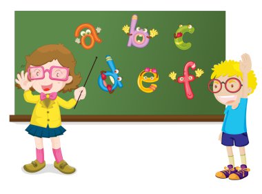 teaching the alphabet clipart