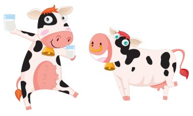 two cows clipart