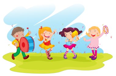 children performing clipart