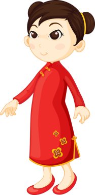 chinese girl clipart