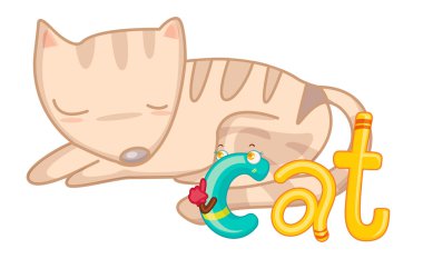 c for cat clipart