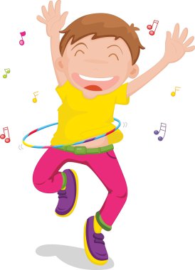 boy singing and dancing clipart