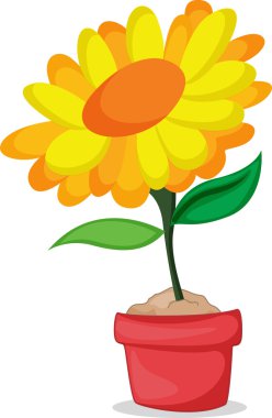 flower in a pot clipart