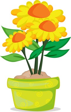 flowers in a pot clipart