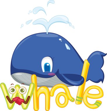 w for whale clipart