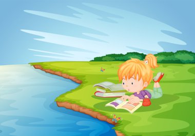 Homework in the park clipart