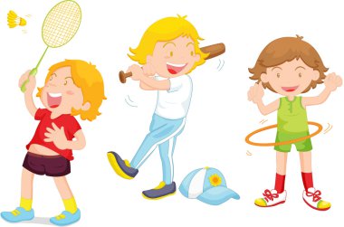 playing sport clipart