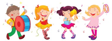 performing children clipart