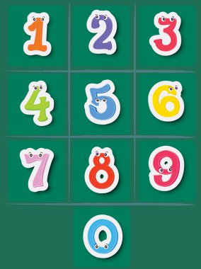 Number set clipart