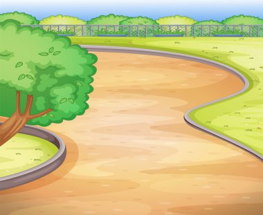 Empty schoolyard clipart