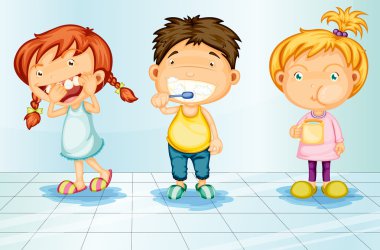 Caring for teeth clipart