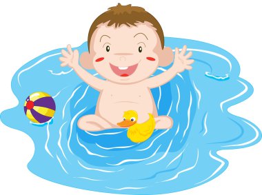 baby playing clipart