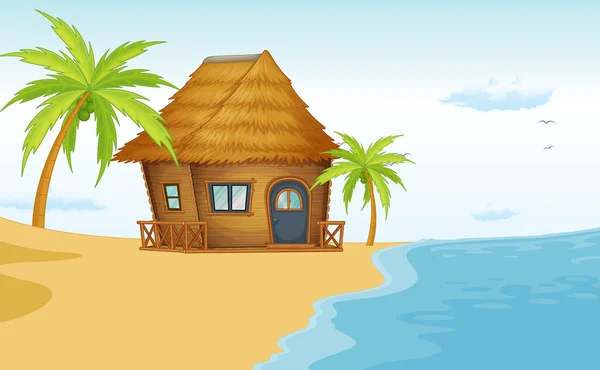 Plážový bungalov — Stockový vektor