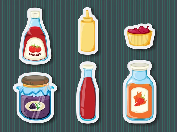 Sticker series of containers — Stock Vector