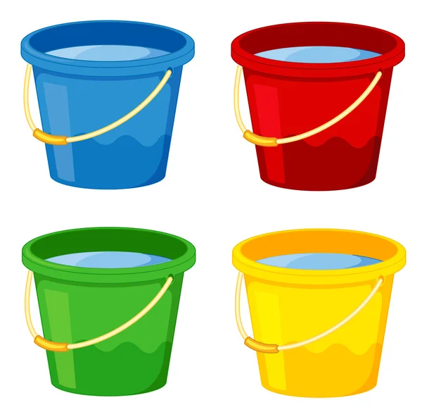 Buckets — Stock Vector
