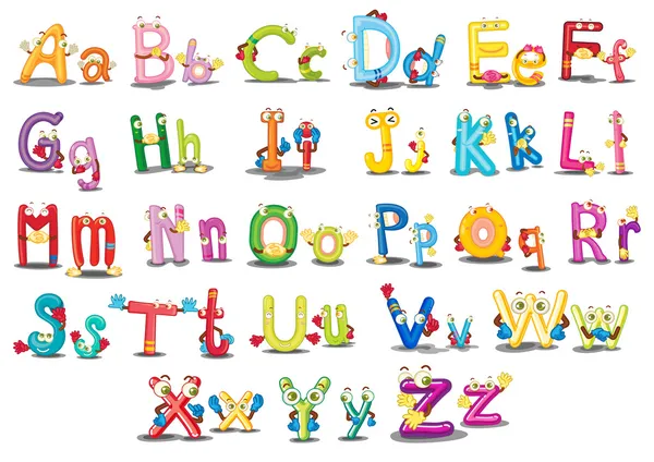 Caracteres del alfabeto — Archivo Imágenes Vectoriales