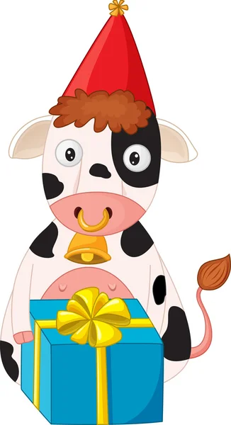 Vaca de Navidad — Vector de stock