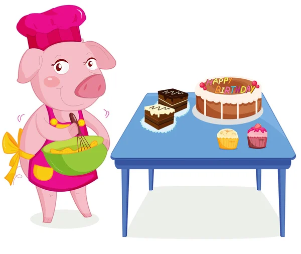 Приготування свиня — стоковий вектор