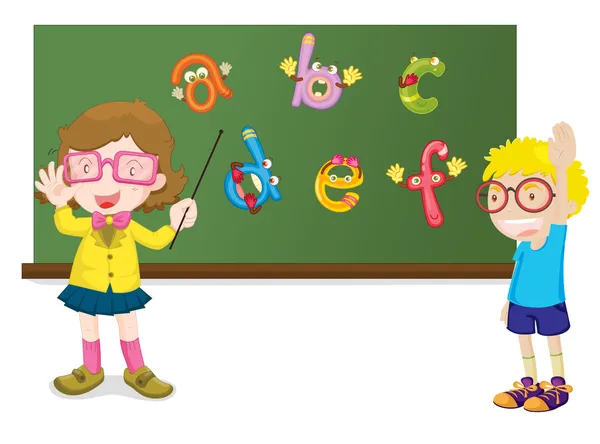 Διδασκαλία το αλφάβητο — Διανυσματικό Αρχείο