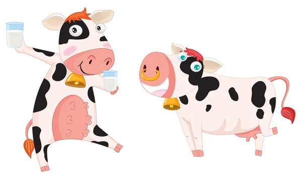 Two cows — Stock Vector