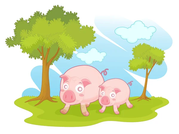 Свиньи — стоковый вектор
