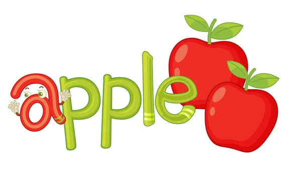 A für Apfel — Stockvektor