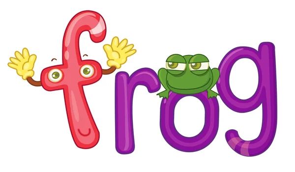 F для жаба — стоковий вектор