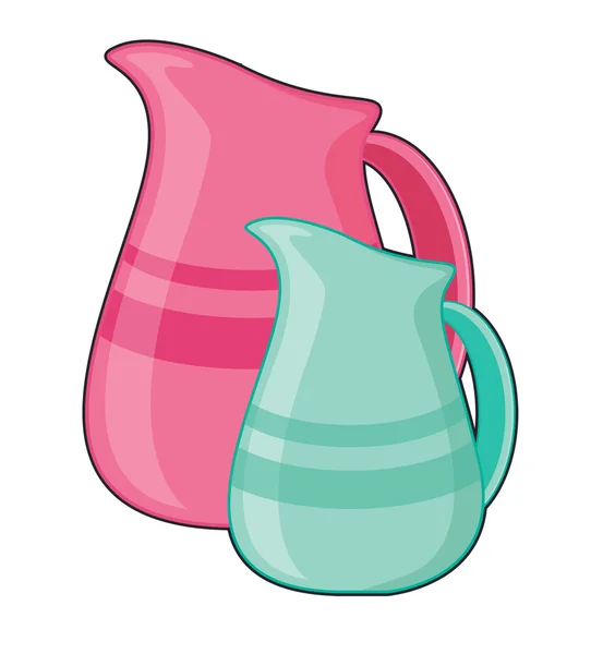 Pouring jugs — Stock Vector
