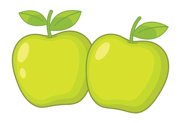 Dwa jabłka — Wektor stockowy