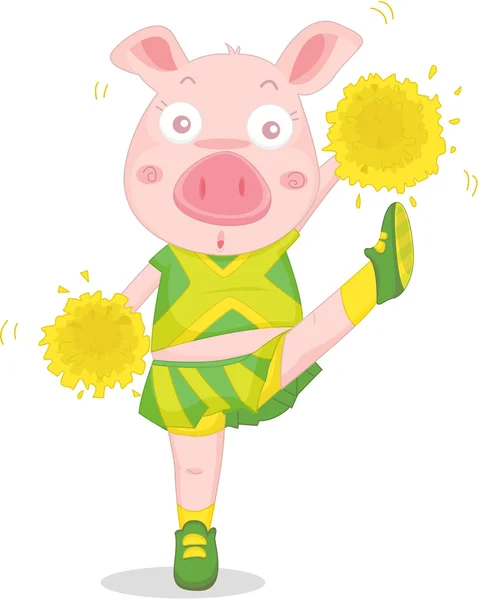 Dancing pig — Stock Vector