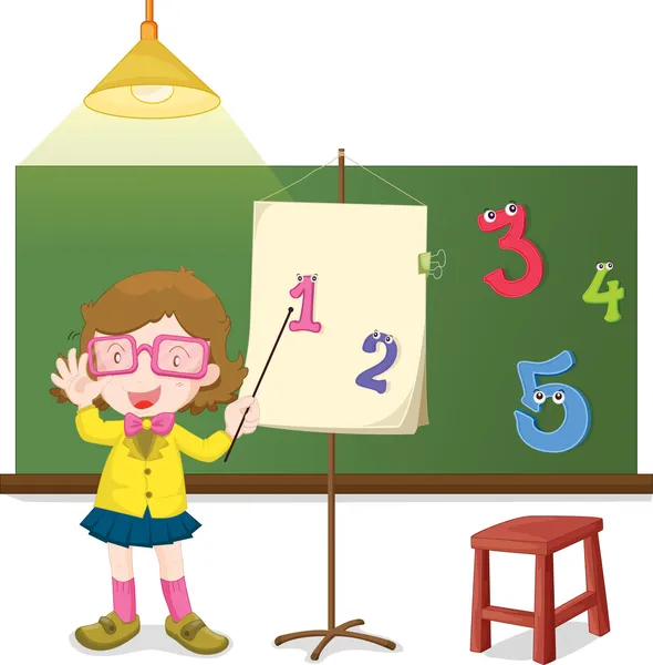 Teaching how to count — Stock Vector