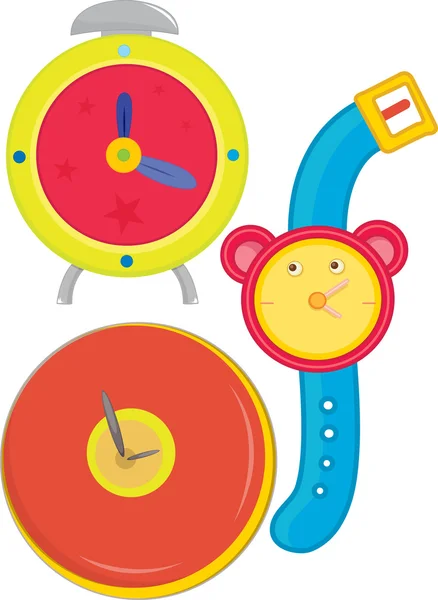 Vários relógios e relógios —  Vetores de Stock
