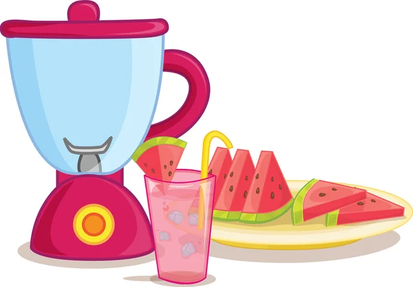 Watermelon and blender — Stock Vector