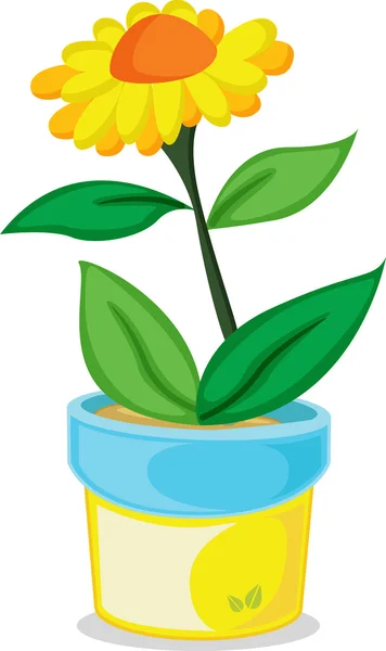 Fleur en pot — Image vectorielle