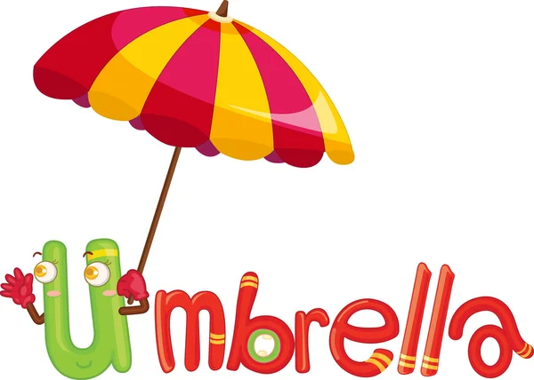 U pour parapluie — Image vectorielle