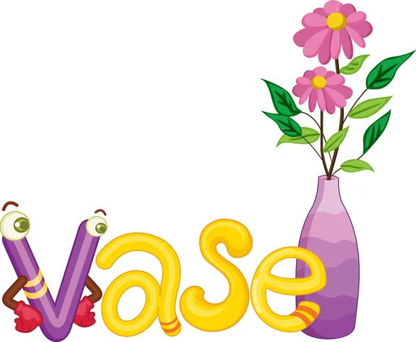 V für Vase — Stockvektor