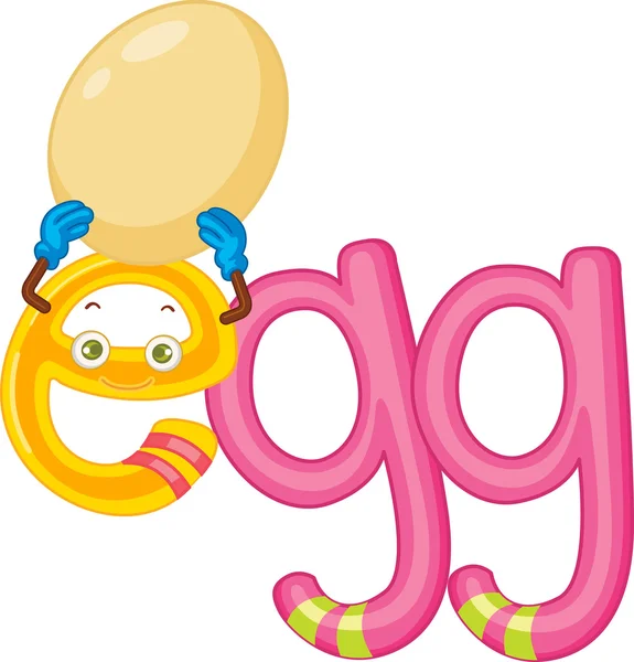 E для яиц — стоковый вектор