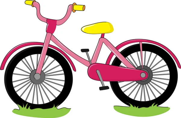 분홍색 자전거 — 스톡 벡터
