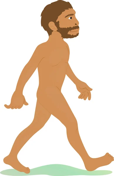 Naked caveman — Stock Vector